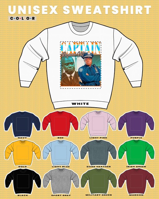 Hot Damn! Captain Holt Retro Sweatshirt, Nine-Nine Quote Sweater with Jake, Rosa, Amy, and Terry - Image 3