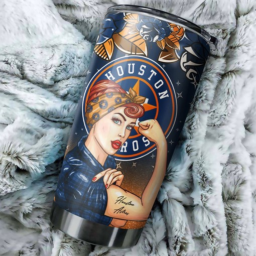 Houston Astros Alluring MLB Tumbler with Custom Design and Logo for Strong Moms - Image 2