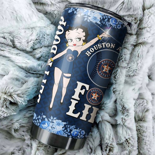 Houston Astros Featuring Betty Boop MLB Tumbler - Personalized Design