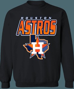 Houston Astros Vintage MLB Crewneck Sweatshirt Hoodie Shirt with Authentic 80's Design