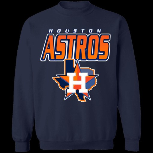 Houston Astros Vintage MLB Crewneck Sweatshirt Hoodie Shirt with Authentic 80's Design - Image 2