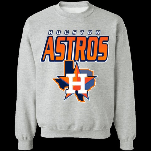Houston Astros Vintage MLB Crewneck Sweatshirt Hoodie Shirt with Authentic 80's Design - Image 3