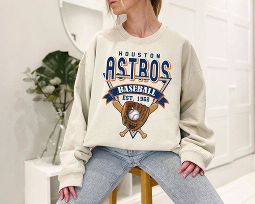 Houston Fan Shirt, Vintage Houston Baseball Shirt with NCAA Shirts for Women