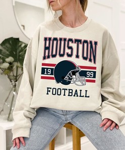 Houston Football Sweatshirt, Vintage Retro NFL Shirt for Houston Fans, NCAA Shirts