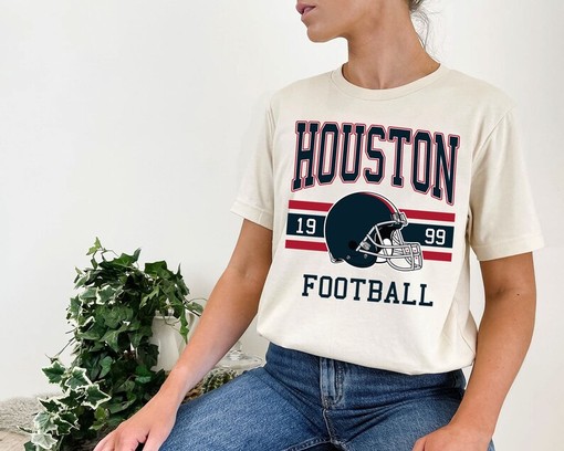 Houston Football Sweatshirt, Vintage Retro NFL Shirt for Houston Fans, NCAA Shirts - Image 4