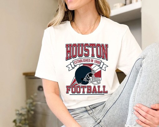 Houston Football Team Sweatshirt, Retro NFL Football Shirt for Houston Fans, College Shirts - Image 3