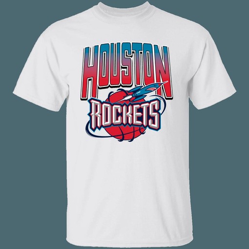 Houston Rockets ROCKET Retro NBA Fan T-Shirt Sweatshirt Hoodie with Classic Design - Image 2