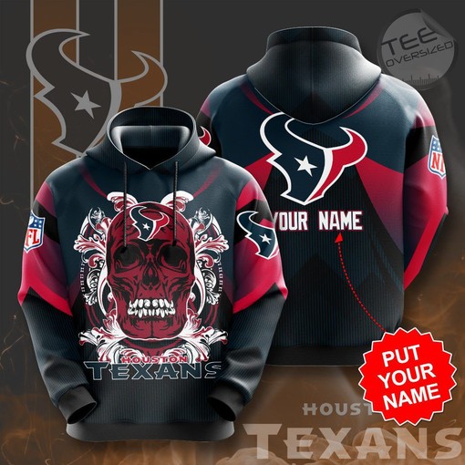 Houston Texans 3D Hoodie with All-Over Prints and Graphics