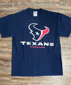 Houston Texans NFL Football Logo Athletic Sweatshirt T-shirt - Vintage Style NFL Football Teams Gifts for Fans