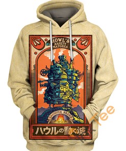 Howl Castle Matchbox of Magic All Over Print 3D Hoodie with Studios Ghibli-Inspired Design