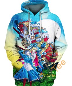 Howl's Moving Castle Magical Spell 3D Hoodie with Studios Ghibli-Inspired Design