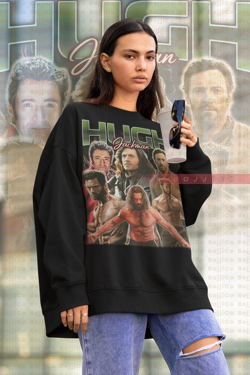 Hugh Jackman Vintage Australian Actor Sweatshirt, Homage Sweater, TV Series Retro 90s Sweatshirt, Hugh Jackman Merch