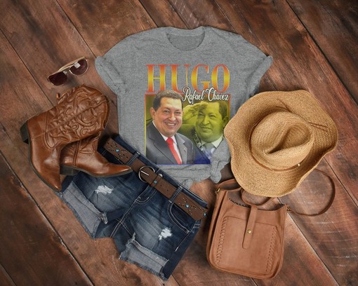 Hugo Chavez Shirt, Retro 90s Sweater, Political Figure Homage Tee, Venezuela Fan Tees - Image 3