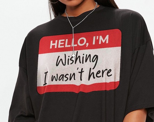 Humorous Saying T-Shirt, Cool Sarcastic Shirt, Funny I'm Wishing I Wasn't Here Tee, Adult Humor Unisex Top - Image 2