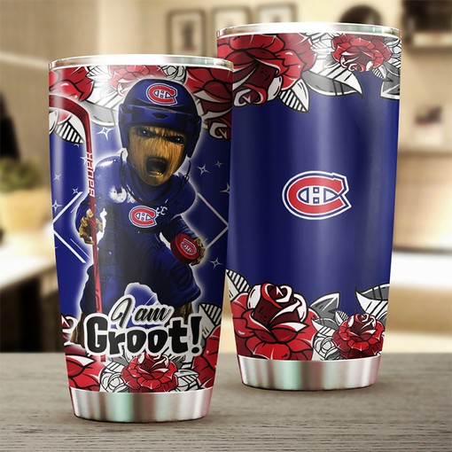 I Am Groot Edition Montreal Canadiens NHL Tumbler - Grab Yours Now - Image 2