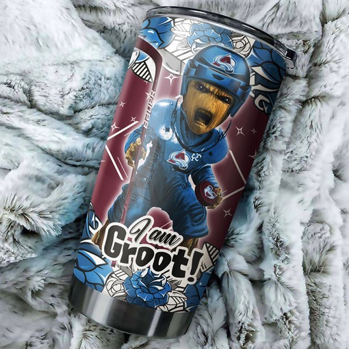 "I Am Groot" Marvel Design Colorado Avalanche NHL Tumbler