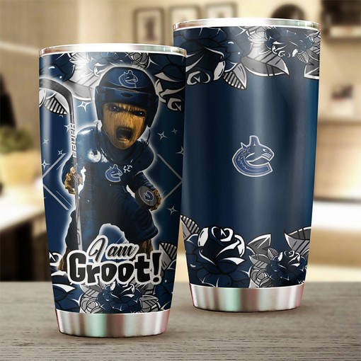 "I Am Groot" Marvel Design Vancouver Canucks NHL Tumbler - Image 2
