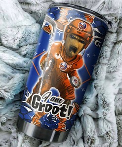 I Am Groot and I Support the Islanders with This NHL Tumbler for Dedicated Fans and Collectors