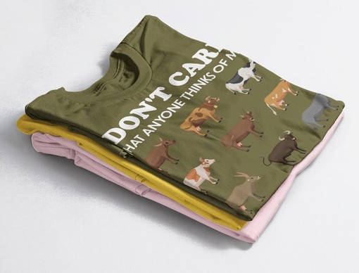 I Don't Care Except Cows Unisex Tees, Funny Cow Shirt, Sarcastic Animal Tee, Moo Cow Top, Country Girl Shirt - Image 4