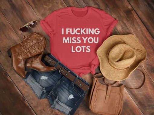 I F*cking Miss You Lots Shirt, Long Distance Friendship Gift, Best Friend Birthday Gifts, Moving Away BFF Tee - Image 3