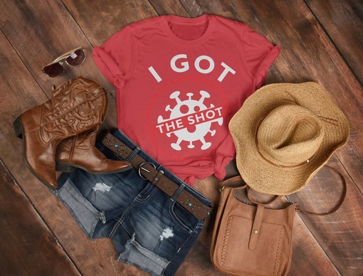 I Got The Shot Unisex Tees, Funny Vaccinated Tee, Covid Vaccine Shirt, Fully Vaccinated Top, Covid19 Apparel - Image 3