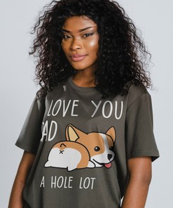 I Love You Dad, A Hole Lot Unisex Tees, Sarcasm Dad Shirts, Funny Dog Shirts, For Dad From Daughter Or Son, Men's Gift
