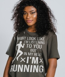 I Might Look Like I'm Running Top, Funny Running Shirt, Gift For Runners, Marathon Running Tee, Running Humor Tee