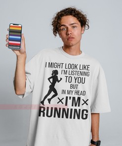 I Might Look Like I'm Running Woman Shirts, Runner Gifts, Running Motivation Tee, Runner Shirt, Fitness Apparel