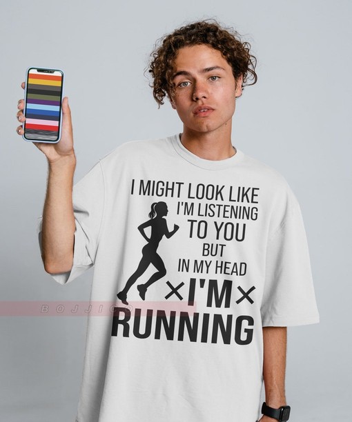 I Might Look Like I'm Running Woman Shirts, Runner Gifts, Running Motivation Tee, Runner Shirt, Fitness Apparel