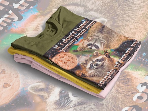 I Need Yummy Treats Shirt for Raccoon and Opossum Lovers - Featuring Possums, Opossums Meme, and Trash Eating Possum Tee - Image 3