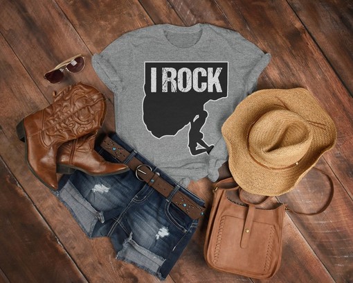 I Rock Unisex Shirt, Climbing Funny T-Shirt, Gift For Climber, Bolder Boulder Tee, Mountain Bouldering Rock Walls Top - Image 3