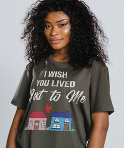 I WISH YOU Live Next To Me Unisex Shirt, Cute Best Friend T-Shirt, Perfect Sister Shirt, Long Distance Shirt