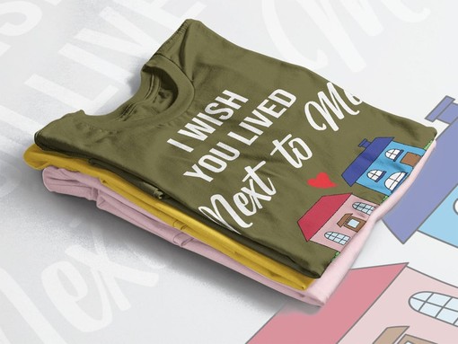 I WISH YOU Live Next To Me Unisex Shirt, Cute Best Friend T-Shirt, Perfect Sister Shirt, Long Distance Shirt - Image 4