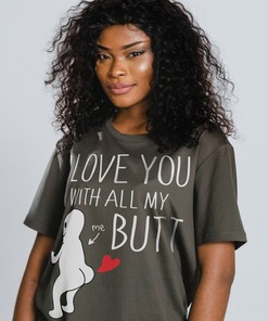 I love You With All My Butt UNISEX Tees, Valentines Couples Shirts, Valentine Gifts, Adult Humor Tee Unisex T-Shirt