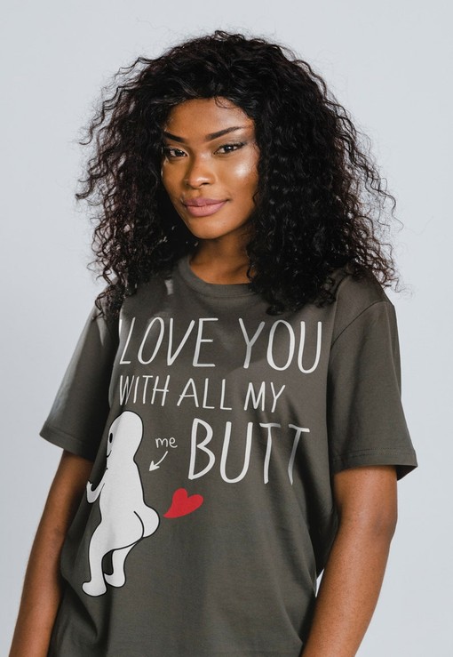 I love You With All My Butt UNISEX Tees, Valentines Couples Shirts, Valentine Gifts, Adult Humor Tee Unisex T-Shirt