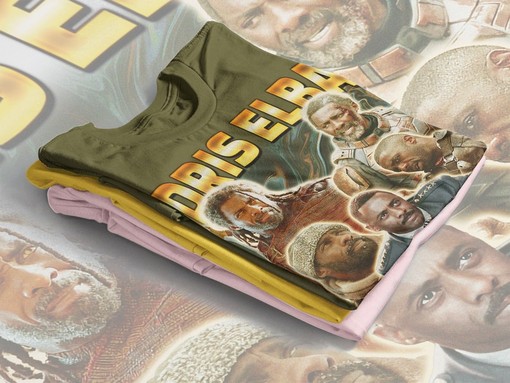 IDRIS ELBA Vintage Shirt, Elba OBE Homage Tshirt for Movie Fans, Idris Elba Fan Tees 90s Sweater - Image 4