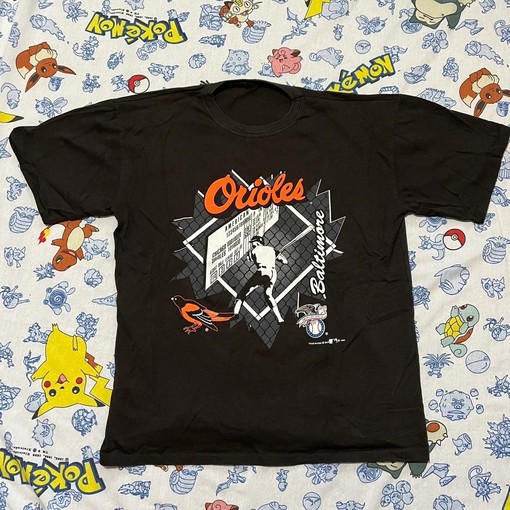 Iconic Baseball Tee: Vintage 1993 Baltimore Orioles Brown MLB Shirt with Team Logo