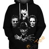 Icons Of Horror Most Scary All Over Print 3D Hoodie with Scary Print Design for Horror Fans
