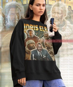Idris Elba Retro 90s Sweatshirt, Elba OBE Homage Sweater, Fan Tees, The Wire Idris Elba Nelson Mandela Gift