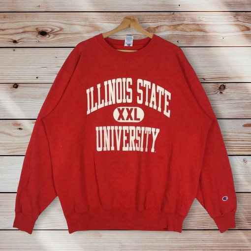 Illinois State University Vintage Style Crew Neck Sweatshirt Pullover - 90s Champion