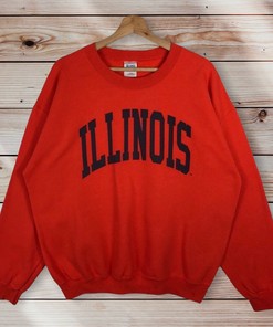 Illinois State University Vintage Style Crew Neck Sweatshirt Sweater Pullover