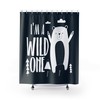 I'm A Wild One Bear Clouds Nature Print Shower Curtain for Adventure Bathroom Decor