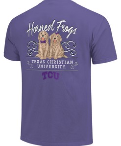 Image One Women's Double Trouble TCU Horned Frogs T-Shirt - Comfortable NCAA Tee for Fans and Students