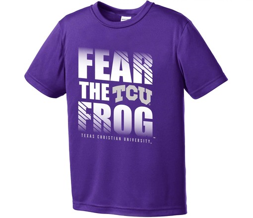 Image One Youth Fear Competitor TCU Horned Frogs T-Shirt - Perfect for University Football Fan Shirt for NCAA Fans