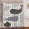 Immerse Yourself in Underwater Wildlife with Whale Shower Curtain, Marine Mammal Bathroom Curtain