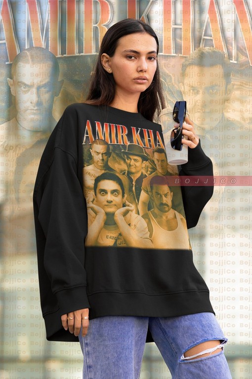 Indian Actor Aamir Khan Vintage Sweatshirt, Homage Sweater, 3 Idiots Shirt