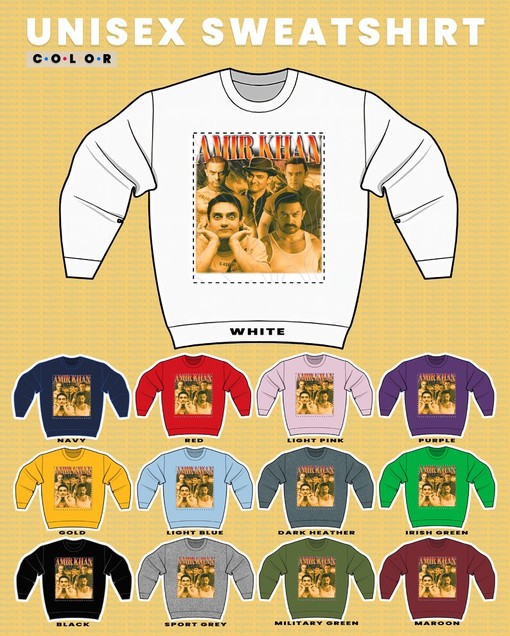 Indian Actor Aamir Khan Vintage Sweatshirt, Homage Sweater, 3 Idiots Shirt - Image 3