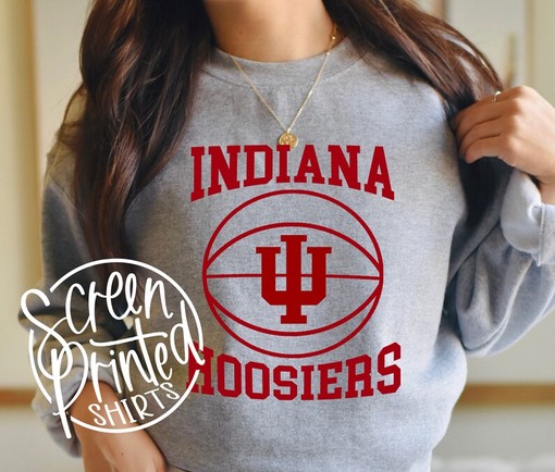 Indiana Hoosier Basketball Graphic Screen Print Shirt - NCAA Shirts for Men - Tailgate Party Fan Attire - Image 2