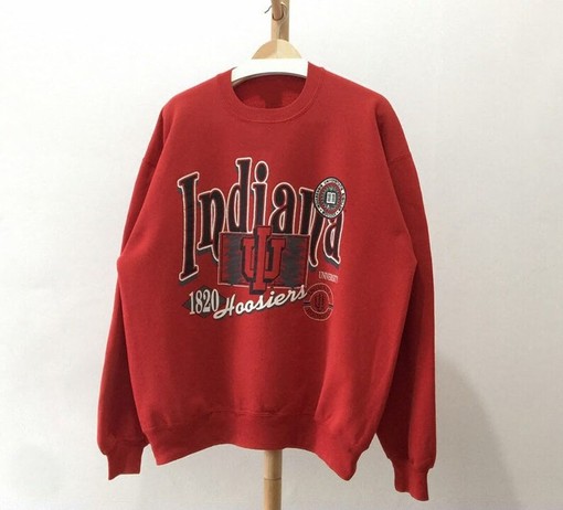 Indiana Hoosiers Crewneck Sweatshirt - Vintage 90s Shirt - American University Shirt - Sport Shirts Girls