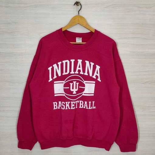 Indiana Hoosiers Gray Sweatshirt - Vintage 90s University of Indiana Hoosiers - NCAA Shirts for Men
